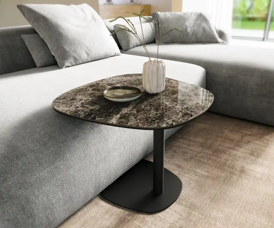 Beistelltisch Edge Boot 60x60 cm Keramik Emperador Extra Lucidato Dunkelbraun Eleny Metall Schwarz Jetzt Bestellen