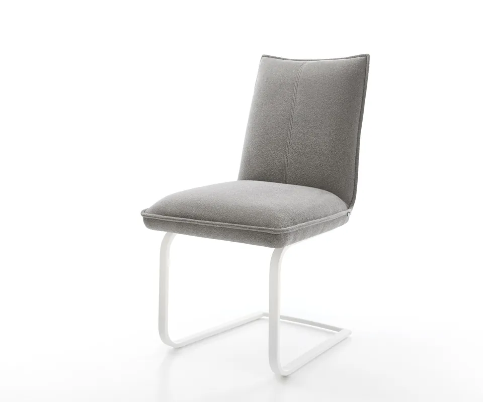 Freischwinger Lelio-Flex Strukturstoff Soft Grau Freischwinger flach Weiß Taschenfederkern Nur Für Kurze Zeit