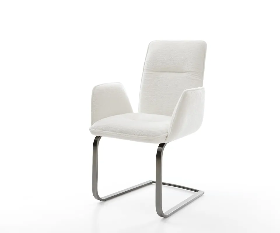 Sale Freischwinger Vinja-Flex Bouclé Soft Beige Freischwinger flach Graphit