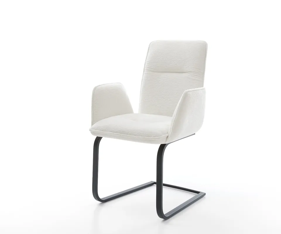 Freischwinger Vinja-Flex Bouclé Soft Beige Freischwinger flach Schwarz Sofort Bestellen