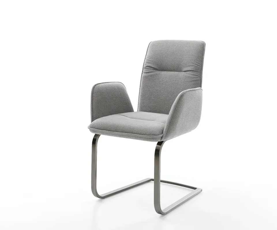 Meistverkauft Freischwinger Vinja-Flex Strukturstoff Soft Grau Freischwinger flach Graphit