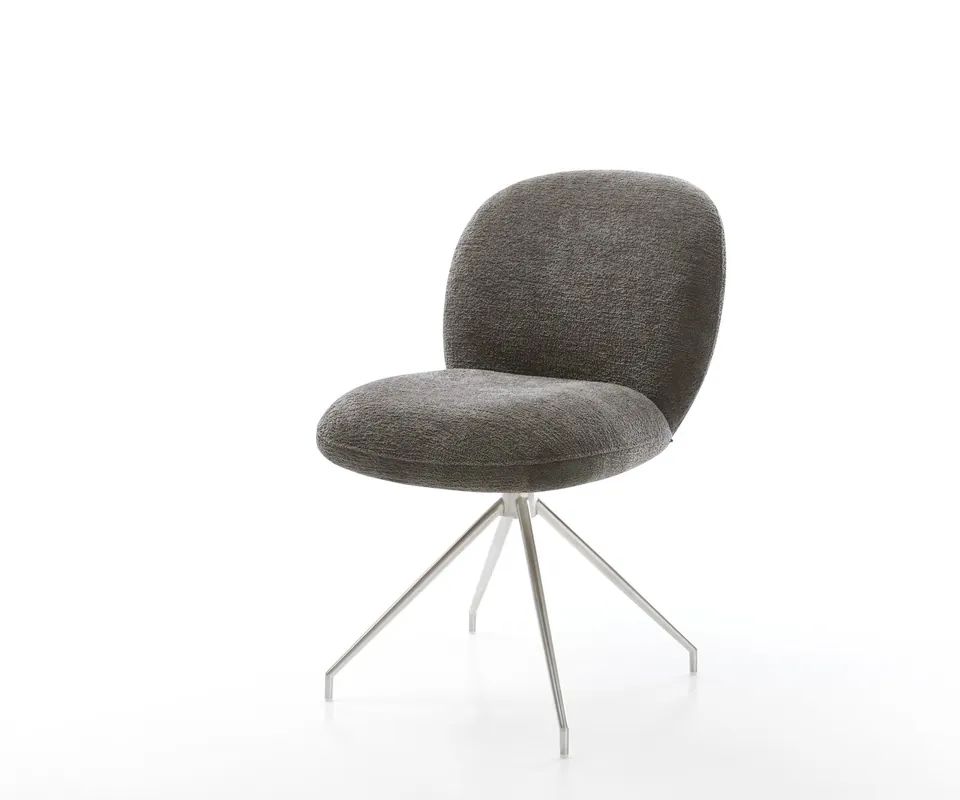 Esszimmerstuhl Nube-Flex Bouclé Soft Schlamm Kreuzgestell konisch Edelstahl Taschenfederkern Heißes Angebot