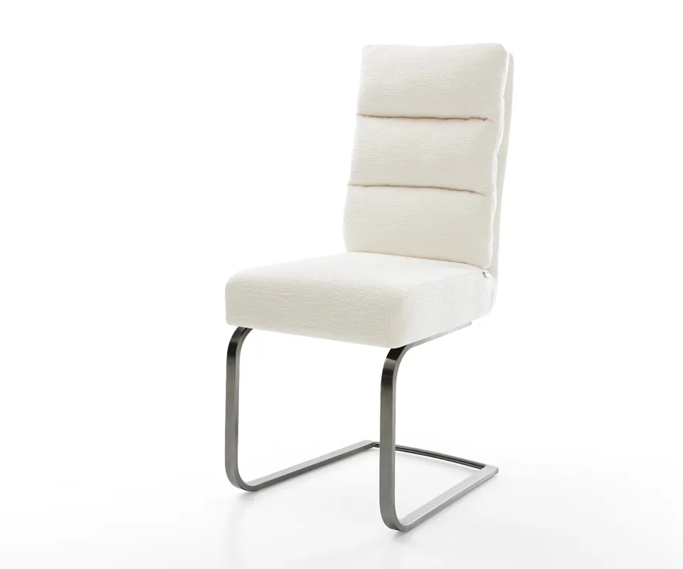 Freischwinger Pela-Flex Bouclé Soft Beige Freischwinger flach Graphit Taschenfederkern Markenware
