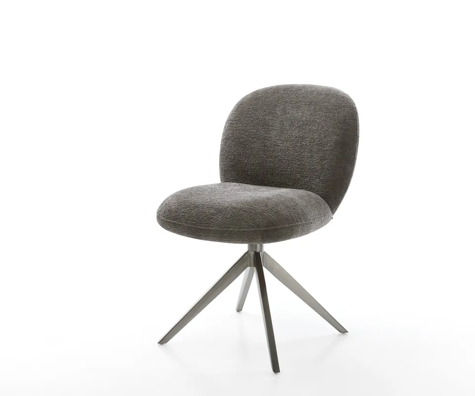 Drehstuhl Nube-Flex Bouclé Soft Schlamm Kreuzgestell breit Graphit 360° drehbar Wippfunktion Taschenfederkern Begrenztes Angebot
