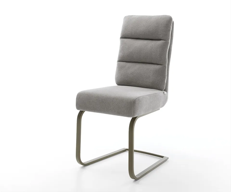 Freischwinger Pela-Flex Strukturstoff Soft Grau Freischwinger flach Effektfinish Titan Taschenfederkern Neuheit