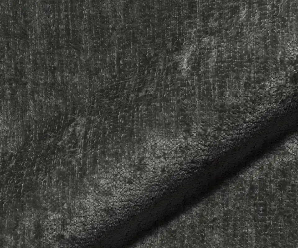 Markenware Stoffmuster Chenille Anthrazit
