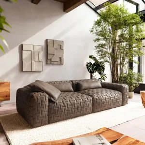 Big-Sofa Freestyle Icon 280x110 cm Mikrofaser Taupe Vintage Bestseller