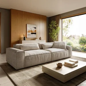 Big-Sofa Freestyle Cozy 280x110 cm Webstoff Soft Beige Top-Angebot