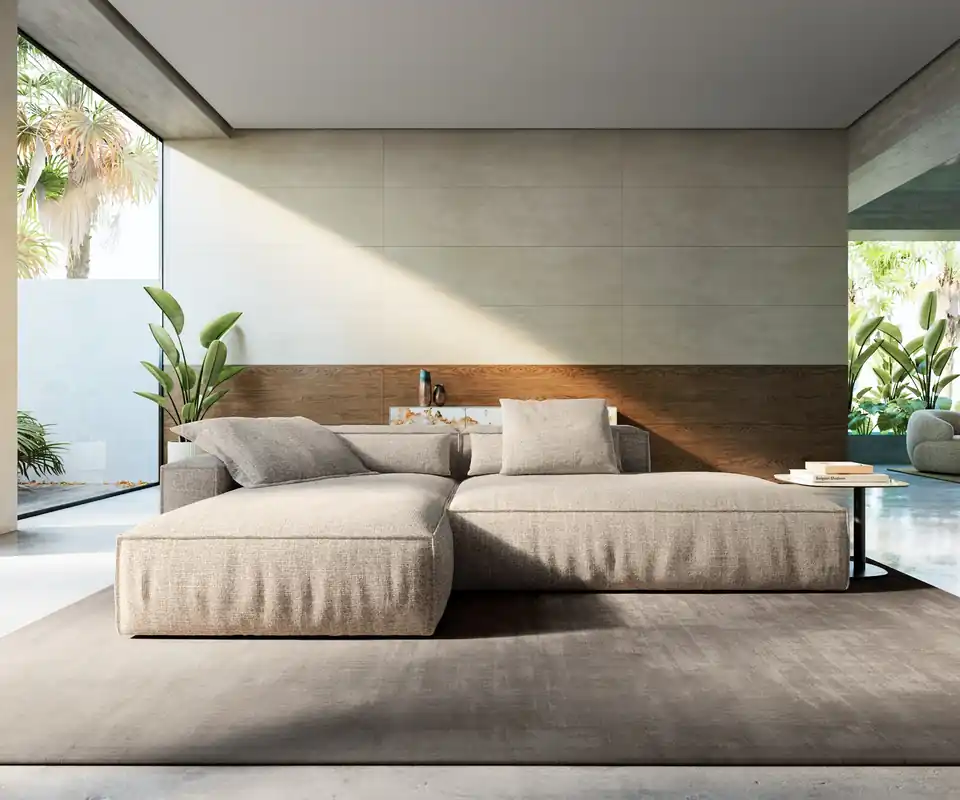 Ecksofa Freestyle Cozy 310x200 cm Webstoff Soft Beige Neue Ware