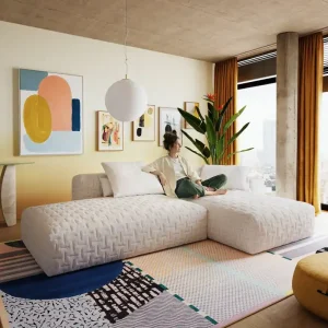 Beliebt Ecksofa Freestyle Icon 310x200 cm Bouclé Soft Beige