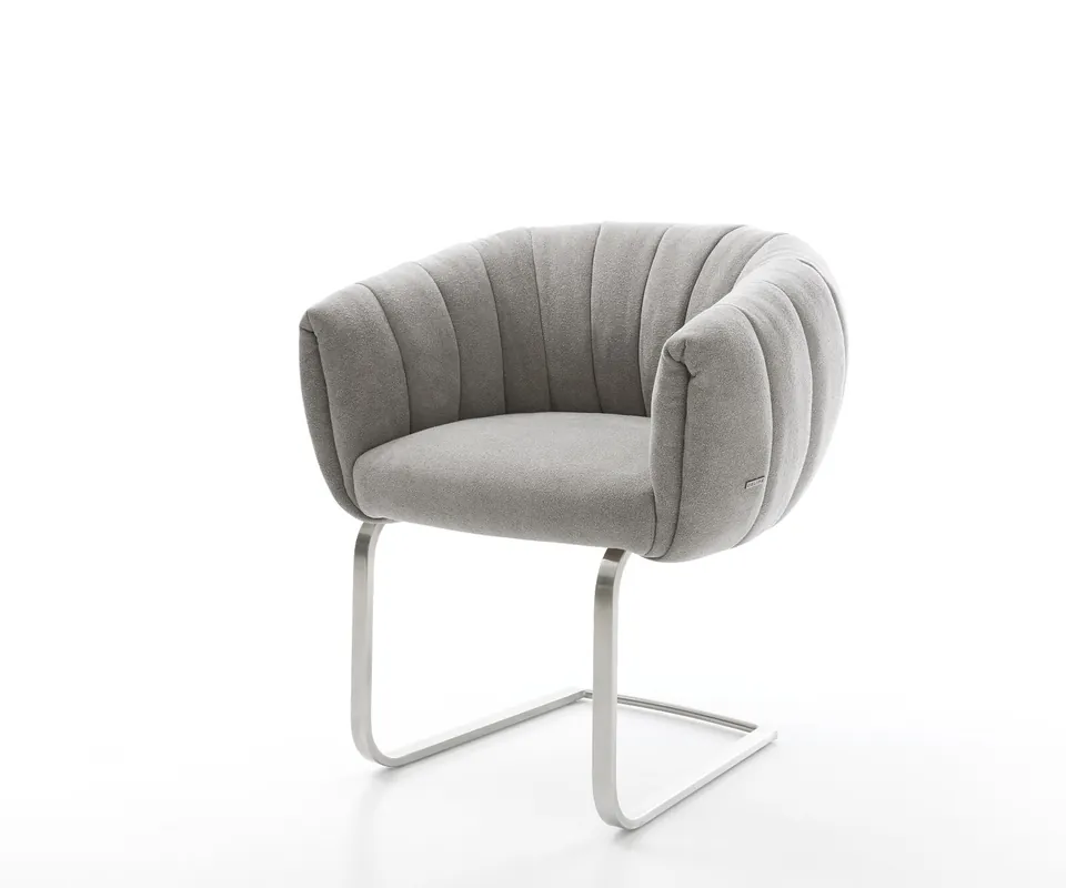 Freischwinger Jada-Flex Strukturstoff Soft Grau Freischwinger flach Edelstahl Taschenfederkern Sofort Bestellen