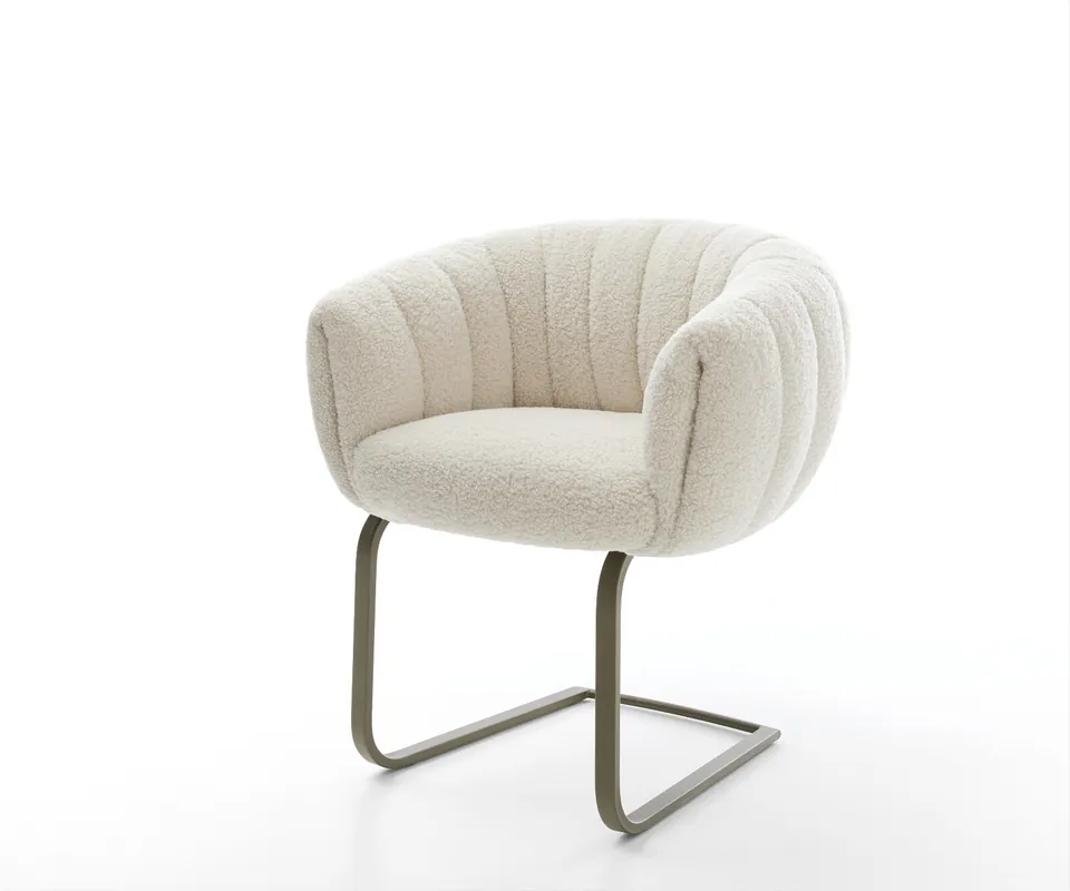 Freischwinger Jada-Flex Teddystoff Beige Freischwinger flach Effektfinish Titan Taschenfederkern Nur Heute