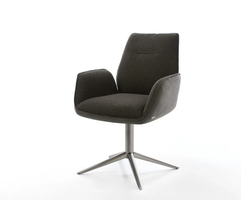 Zertifiziert Drehstuhl Zoa-Flex Materialmix Schwarz Fußkreuz Graphit 360° drehbar Wippfunktion Taschenfederkern